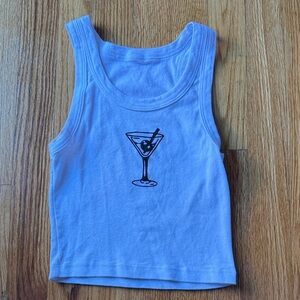 Tank Top with Martini Design